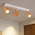 Brilagi - Lámpara de focos MODERN WOOD 3xGU10/8W/230V madera/blanco