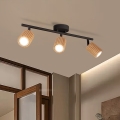 Brilagi - Lámpara de focos MODERN WOOD 3xGU10/8W/230V madera/negro