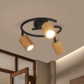 Brilagi - Lámpara de focos MODERN WOOD 3xGU10/8W/230V madera/negro