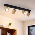BRILAGI - Lámpara de focos MODERN WOOD 4xGU10/8W/230V madera/negro