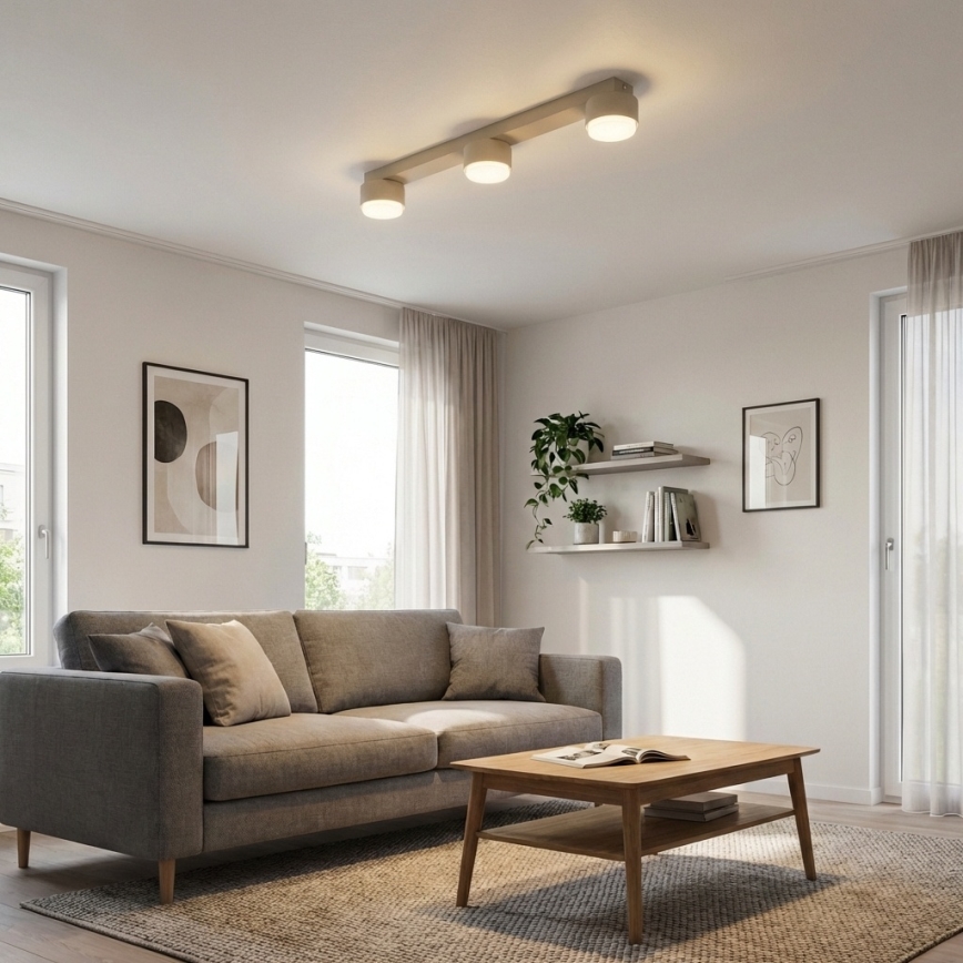 Brilagi - Lámpara de focos MONO 3xGX53/12W/230V beige
