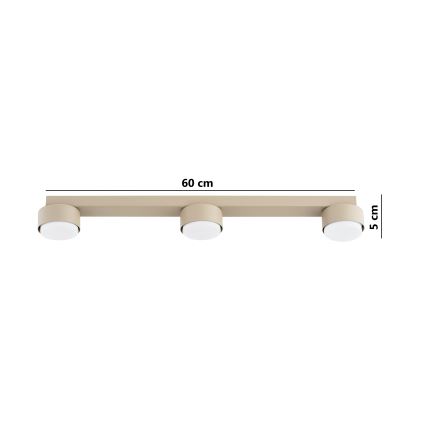 Brilagi - Lámpara de focos MONO 3xGX53/12W/230V beige