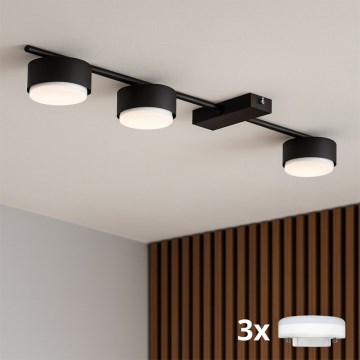 Brilagi - Lámpara de focos MONO 3xGX53/12W/230V negra