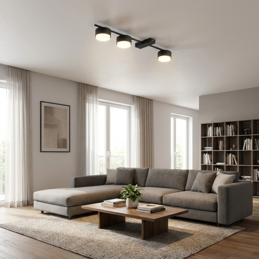 Brilagi - Lámpara de focos MONO 3xGX53/12W/230V negra
