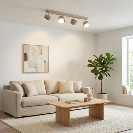 Brilagi - Lámpara de focos MONO 4xGX53/12W/230V beige
