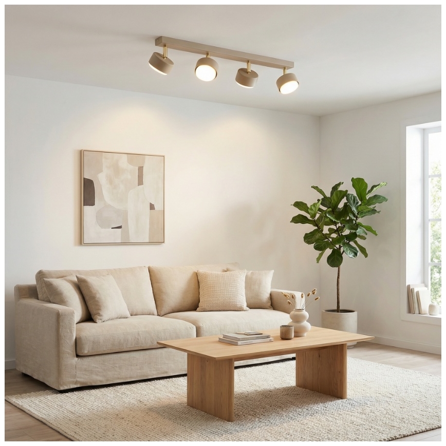 Brilagi - Lámpara de focos MONO 4xGX53/12W/230V beige