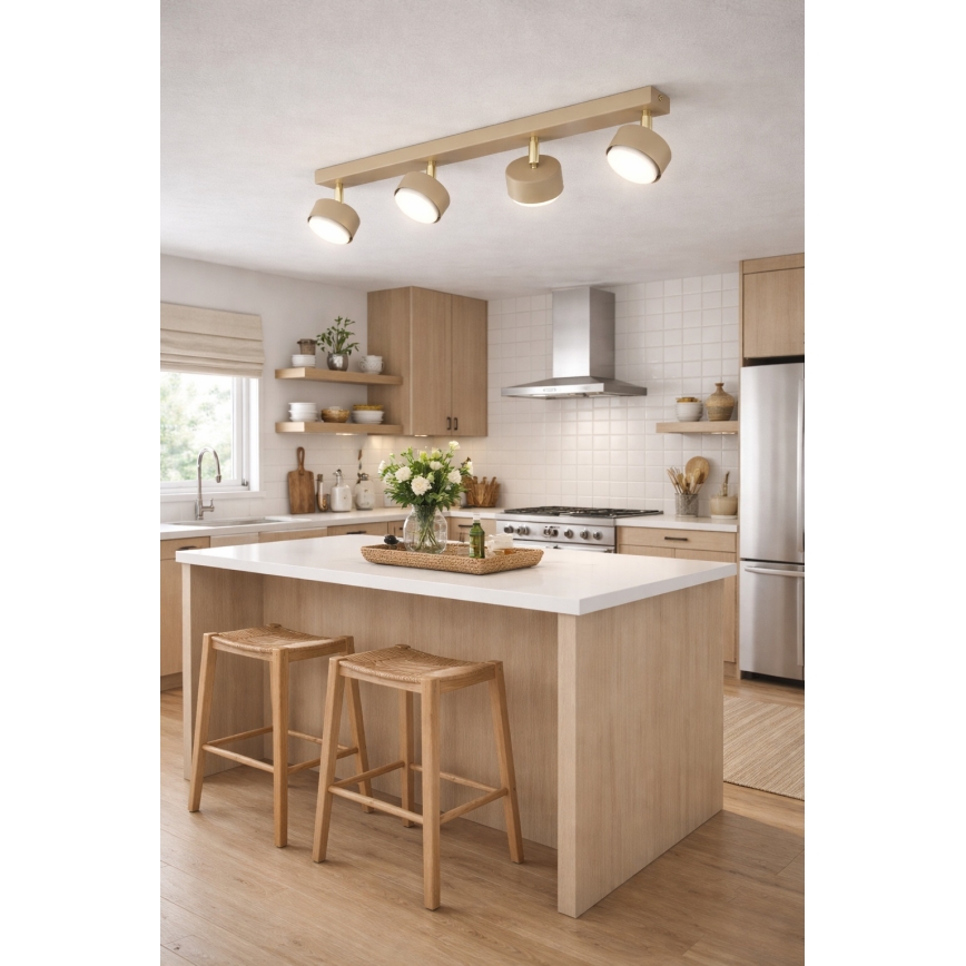 Brilagi - Lámpara de focos MONO 4xGX53/12W/230V beige