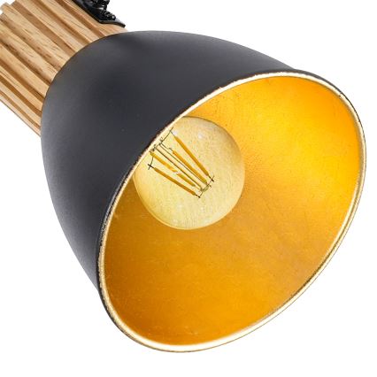 Brilagi - Lámpara de focos ODENSE 3xE14/10W/230V madera/negro