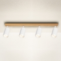 Brilagi - Lámpara de focos SELE 4xGU10/30W/230V blanca/decor de roble