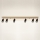 Brilagi - Lámpara de focos SELE 6xGU10/30W/230V negro/decoración roble