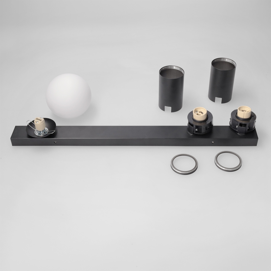 BRILAGI - Lámpara de focos SELE BALL 2xGU10/30W/230V + 1xG9/10W negra