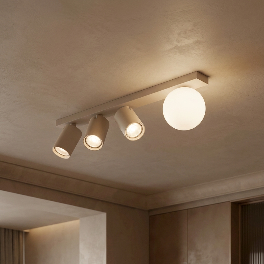 Brilagi - Lámpara de focos SELE BALL 3xGU10/30W/230V + 1xG9/10W beige