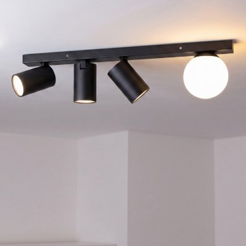 Brilagi - Lámpara de focos SELE BALL 3xGU10/30W/230V + 1xG9/10W negra