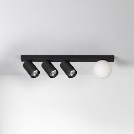 Brilagi - Lámpara de focos SELE BALL 3xGU10/30W/230V + 1xG9/10W negra