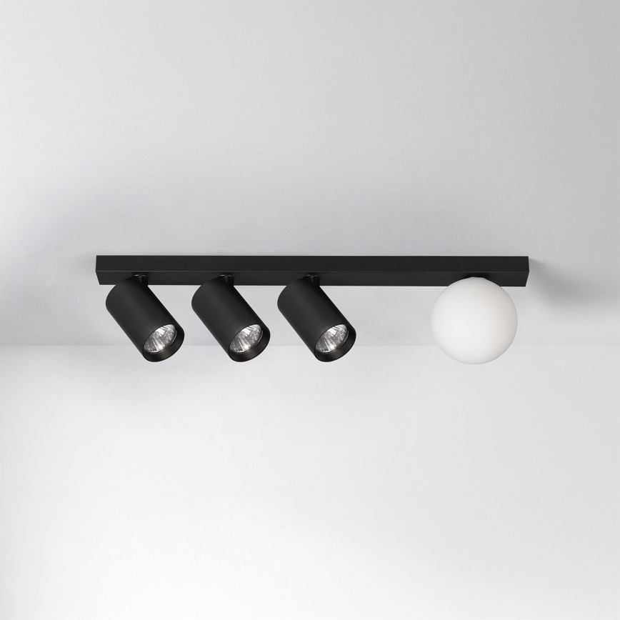 Brilagi - Lámpara de focos SELE BALL 3xGU10/30W/230V + 1xG9/10W negra