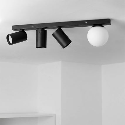 Brilagi - Lámpara de focos SELE BALL 3xGU10/30W/230V + 1xG9/10W negra