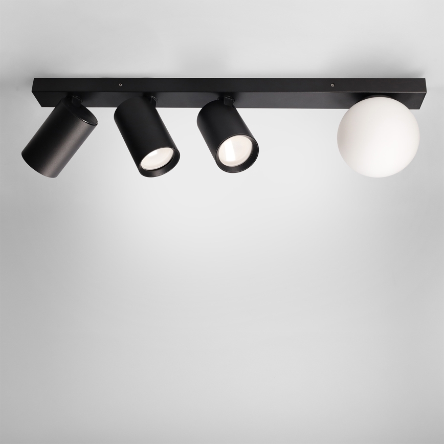 Brilagi - Lámpara de focos SELE BALL 3xGU10/30W/230V + 1xG9/10W negra