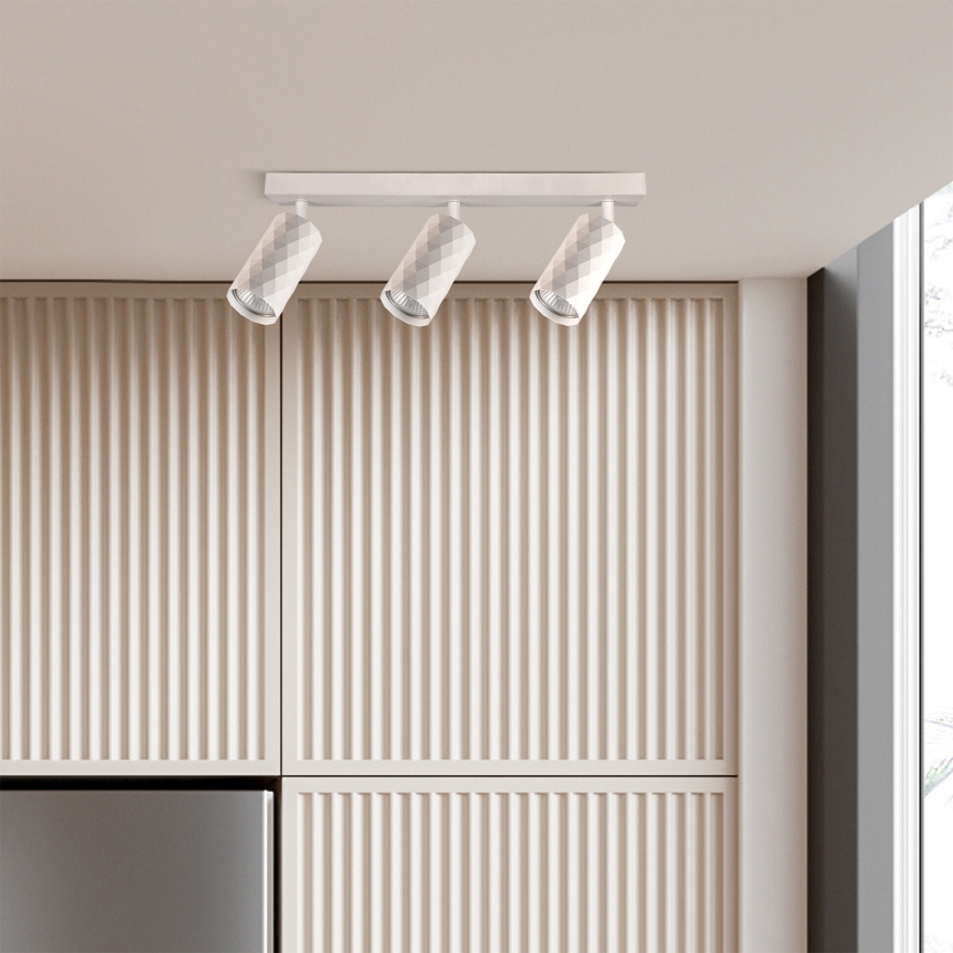 Brilagi - Lámpara de focos SELE DIAMANT 3xGU10/30W/230V blanca