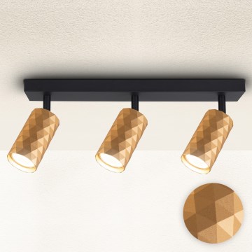 Brilagi - Lámpara de focos SELE DIAMANT 3xGU10/30W/230V en acabado dorado