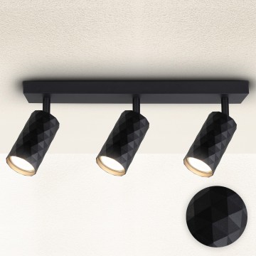 Brilagi - Lámpara de focos SELE DIAMANT 3xGU10/30W/230V negra