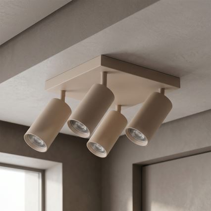 Brilagi - Lámpara de focos SELE SQUARE 4xGU10/30W/230V beige