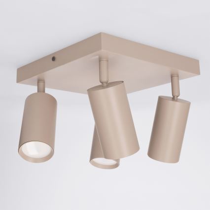 Brilagi - Lámpara de focos SELE SQUARE 4xGU10/30W/230V beige