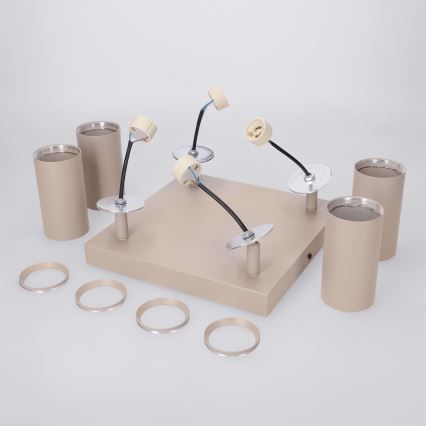 Brilagi - Lámpara de focos SELE SQUARE 4xGU10/30W/230V beige