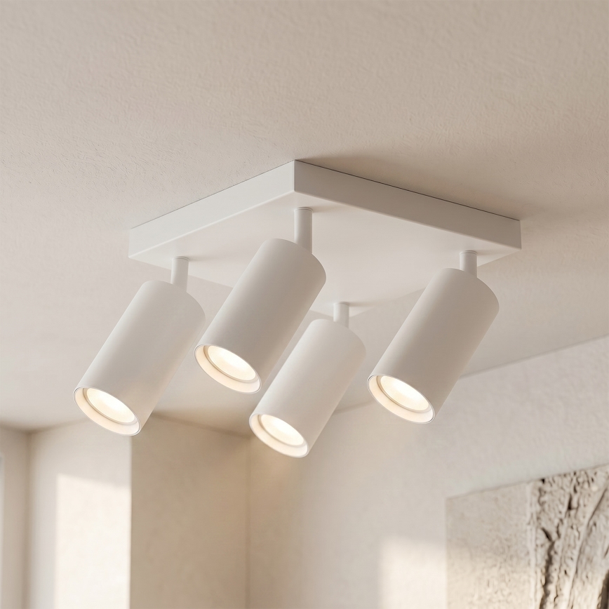 Brilagi - Lámpara de focos SELE SQUARE 4xGU10/30W/230V blanca
