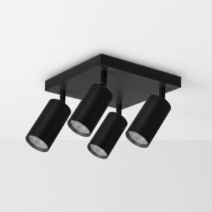 BRILAGI - Lámpara de focos SELE SQUARE 4xGU10/30W/230V negra