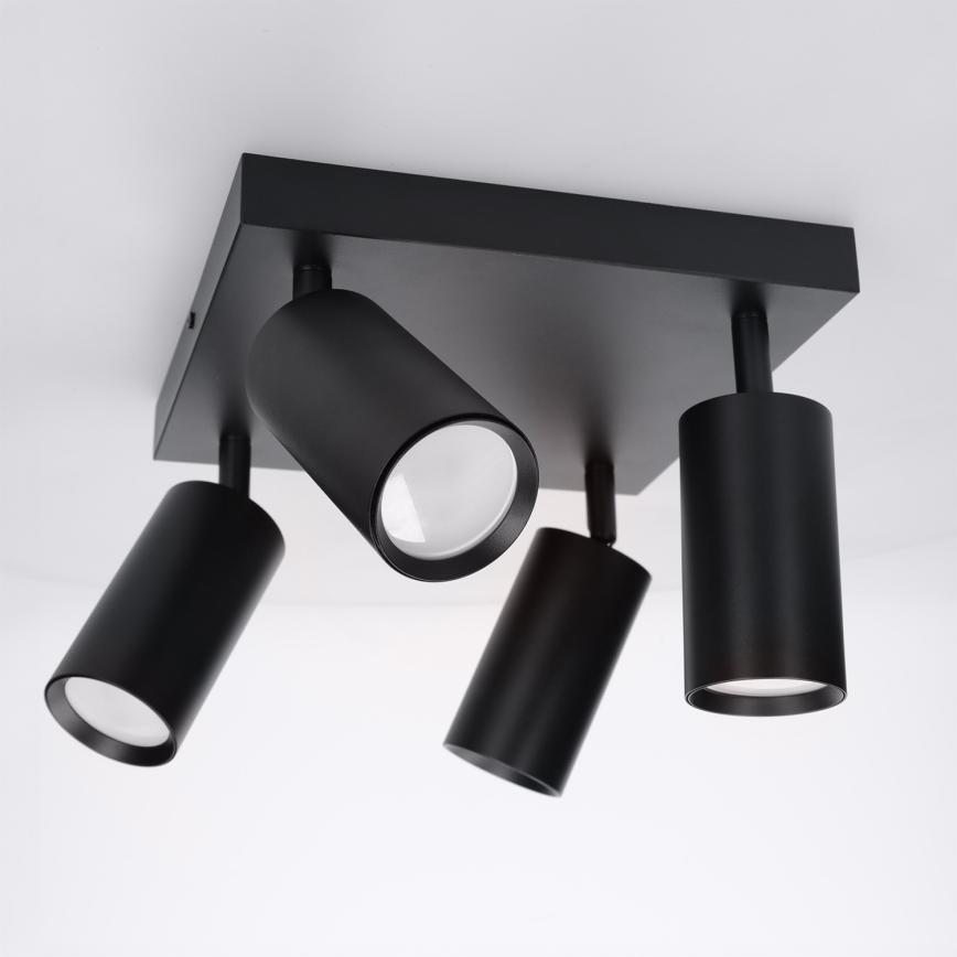 BRILAGI - Lámpara de focos SELE SQUARE 4xGU10/30W/230V negra