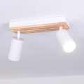 Brilagi - Lámpara de focos SELE WOOD 2xGU10/30W/230V blanco/madera