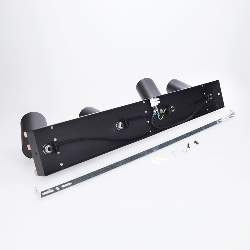 Brilagi - Lámpara de focos SELE WOOD ACOUSTIC 4xGU10/30W/230V negro/madera