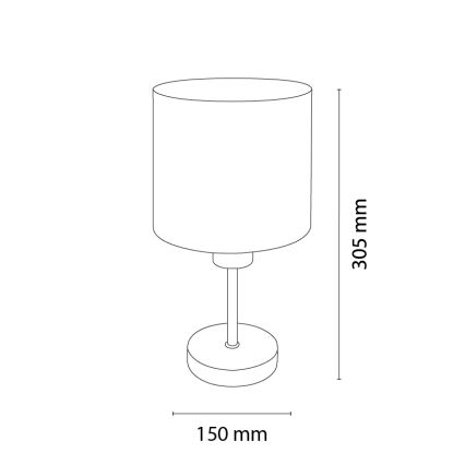 BRILAGI - Lámpara de mesa infantil BOBO WOOD 1xE27/25W/230V roble/negro/blanco/con conejitos
