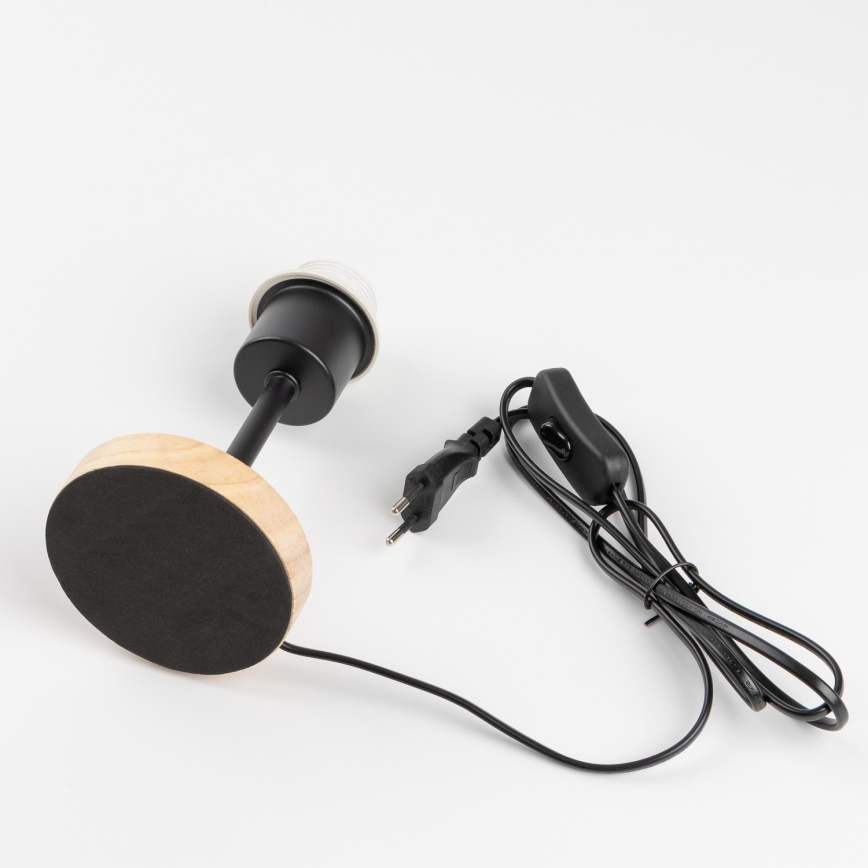 BRILAGI - Lámpara de mesa infantil BOBO WOOD 1xE27/25W/230V roble/negro/blanco/rosa/hadas