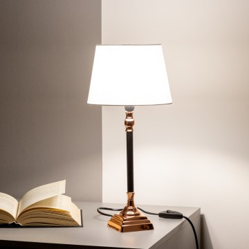 Brilagi - Lámpara de mesa CERIA 1xE14/40W/230V negra/cobre/blanca