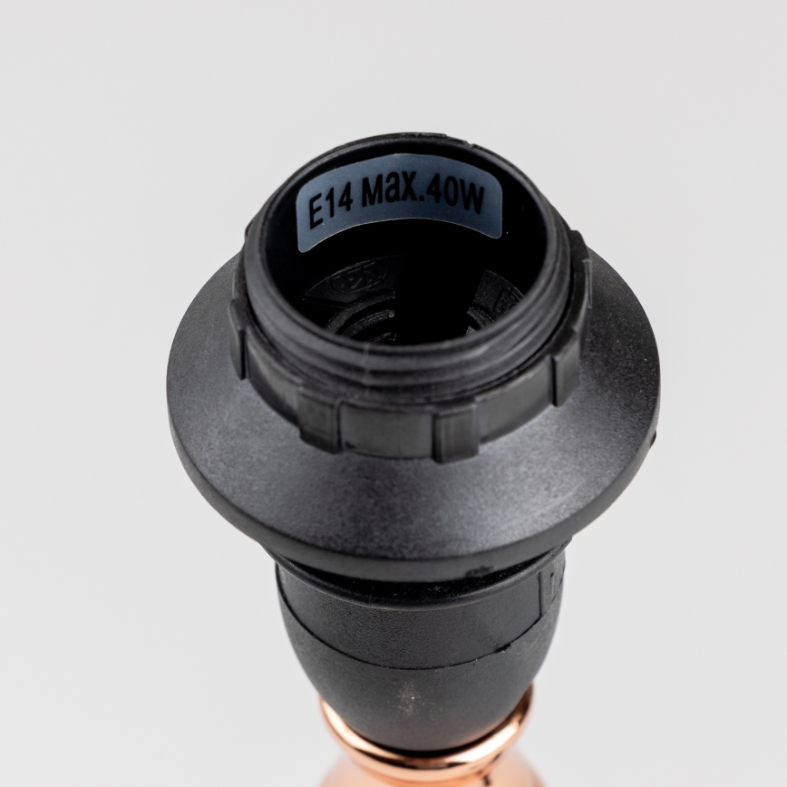 Brilagi - Lámpara de mesa CERIA 1xE14/40W/230V negro/cobre/gris