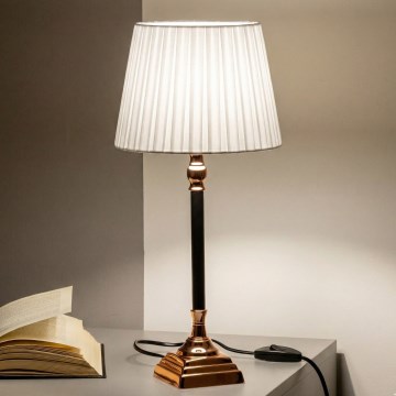 Brilagi - Lámpara de mesa CERIA 1xE14/40W/230V Ø 25 cm cobre/blanco