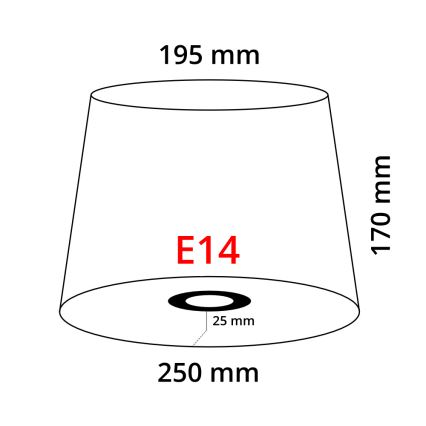 Brilagi - Lámpara de mesa CERIA 1xE14/40W/230V Ø 25 cm cobre/blanco