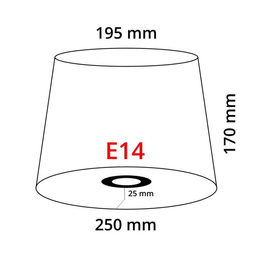 Brilagi - Lámpara de mesa CERIA 1xE14/40W/230V Ø 25 cm cobre/blanco