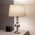BRILAGI - Lámpara de mesa CERIA 1xE27/60W/230V diámetro 30 cm cromo brillante/gris