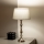 Brilagi - Lámpara de mesa CERIA 1xE27/60W/230V Ø 25 cm cromado brillante/gris