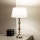 Brilagi - Lámpara de mesa CERIA 1xE27/60W/230V Ø 25 cm cromo brillante/blanco