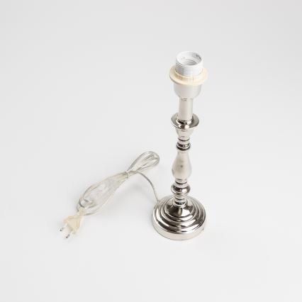 Brilagi - Lámpara de mesa CERIA 1xE27/60W/230V Ø 25 cm cromo brillante/verde