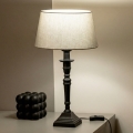 Brilagi - Lámpara de mesa CERIA 1xE27/60W/230V Ø 25 cm negro/gris