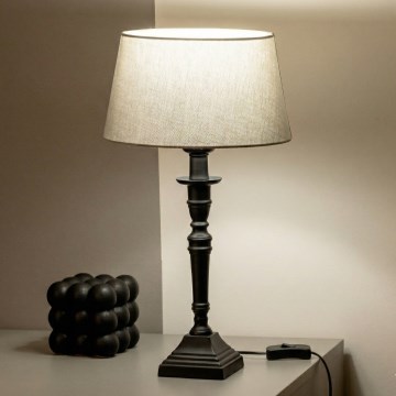 Brilagi - Lámpara de mesa CERIA 1xE27/60W/230V Ø 25 cm negro/gris