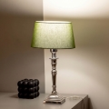 BRILAGI - Lámpara de mesa CERIA 1xE27/60W/230V Ø 25 cm plateado/verde