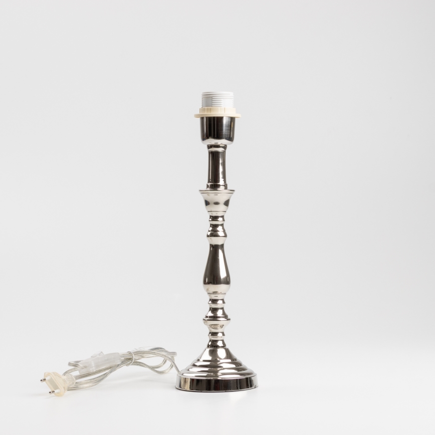 Brilagi - Lámpara de mesa CERIA 1xE27/60W/230V Ø 30 cm cromo brillante/negro
