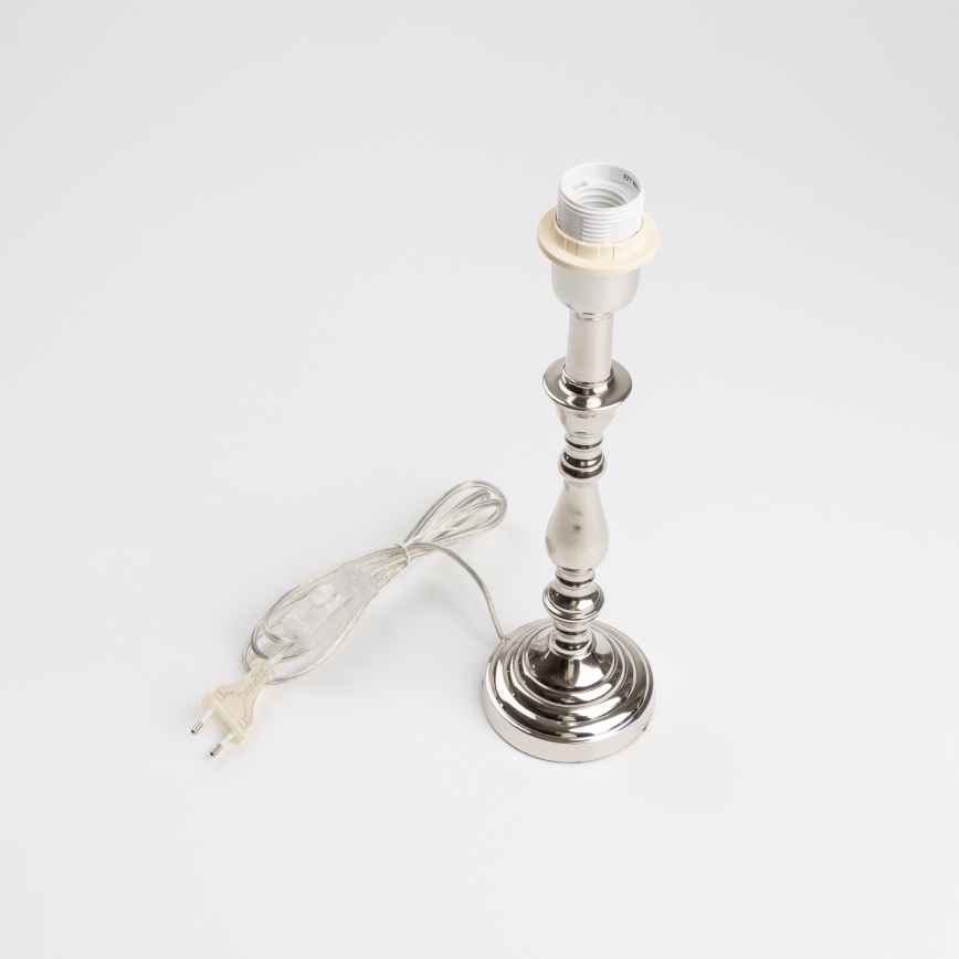 Brilagi - Lámpara de mesa CERIA 1xE27/60W/230V Ø 30 cm cromo brillante/negro