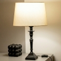 Brilagi - Lámpara de mesa CERIA 1xE27/60W/230V Ø 30 cm negro/beige