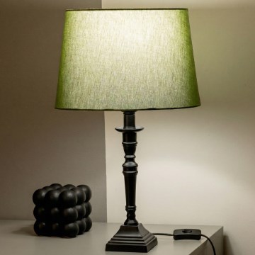Brilagi - Lámpara de mesa CERIA 1xE27/60W/230V Ø 30 cm negro/verde